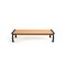 Frog Furnishings Cedar 5' Heritage Backless Bench with Black Frame PB 5CEDBFHERBAC - alternate 2